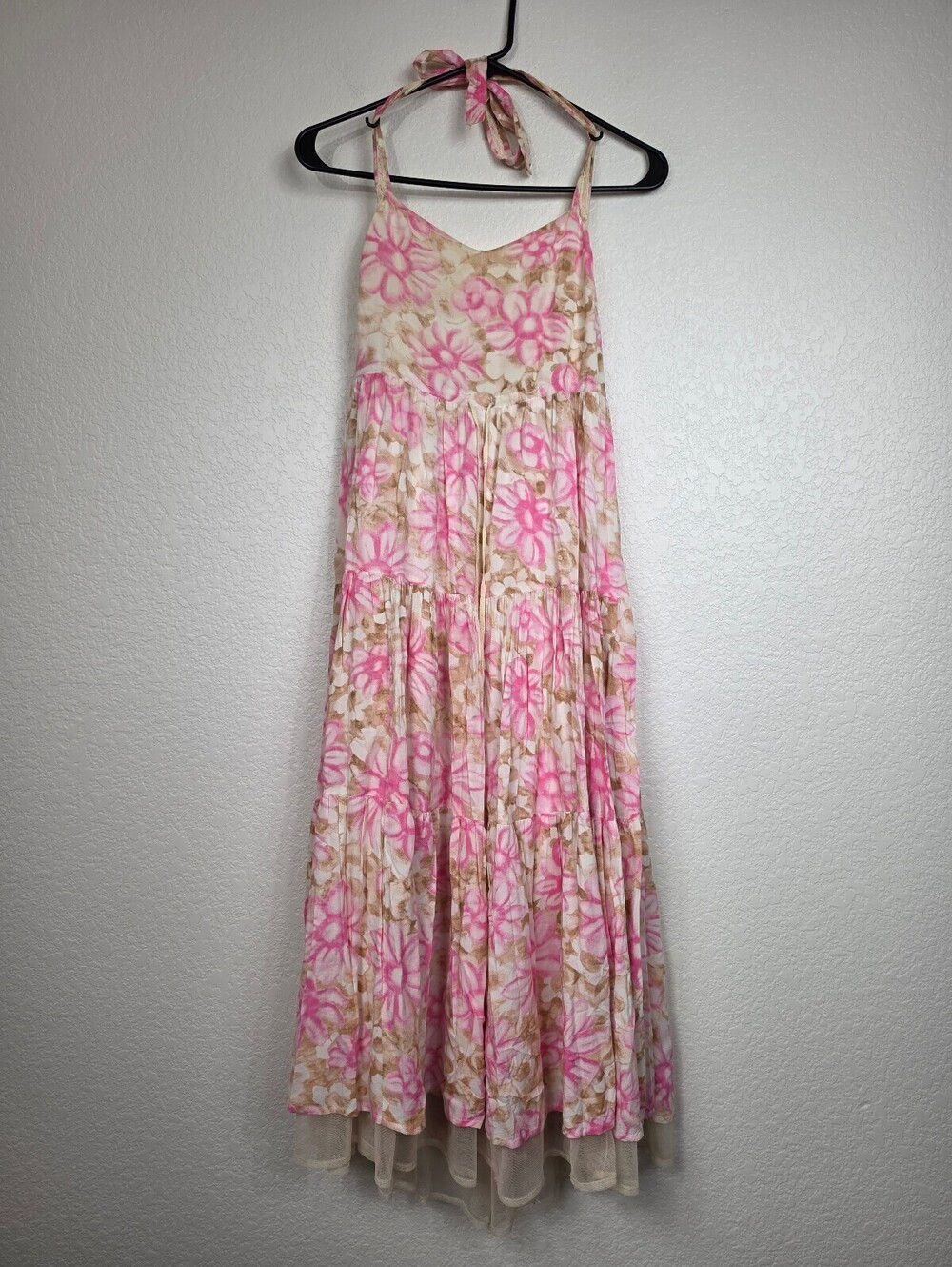 Free People Pink Floral Midi Dress